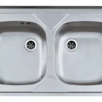 Chiuveta bucatarie dubla crom satin Alveus Compact 20 imagine