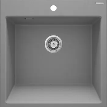 Chiuveta bucatarie farmhouse gri mat, material compozit, Eridan Deante imagine