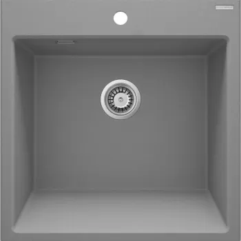 Chiuveta bucatarie farmhouse gri mat, material compozit, Eridan Deante imagine