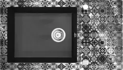 Chiuveta bucatarie Hibrida cu picurator compozit si sticla Deante, Capella GP2C imagine