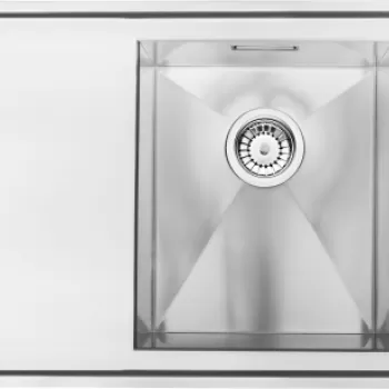 Chiuveta bucatarie inox cu doua cuve si picurator crom Deante Sinope imagine