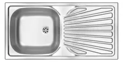 Chiuveta bucatarie inox cu picurator 860x435 mm Deante, Techno imagine