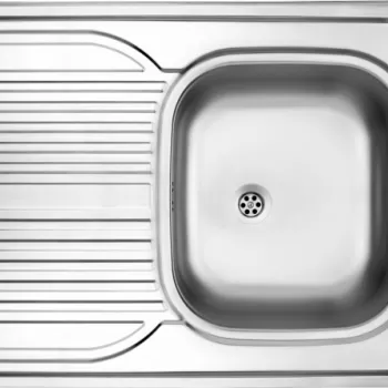 Chiuveta bucatarie inox cu picurator crom leinen, cuva stanga, Deante Tango imagine