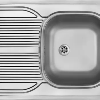 Chiuveta bucatarie inox cu picurator crom leinen Deante Tango 111 imagine