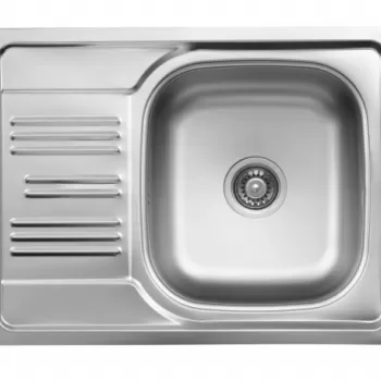 Chiuveta bucatarie inox cu picurator crom satin, 58x44 cm, Deante Xylo imagine