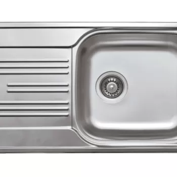Chiuveta bucatarie inox cu picurator crom satin, 78x44 cm, Deante Xylo imagine