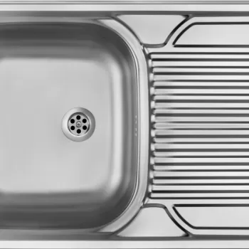 Chiuveta bucatarie inox cuva dreapta, crom satin, Deante Tango imagine