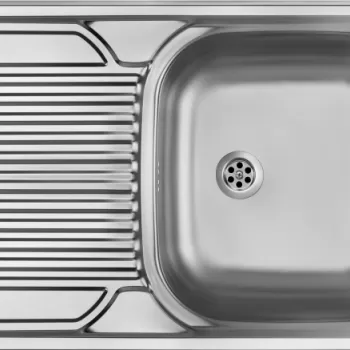 Chiuveta bucatarie inox cuva stanga, crom leinen, Deante Tango imagine