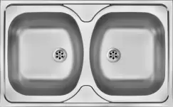 Chiuveta bucatarie inox doua cuve crom Deante, Tango 200 imagine