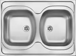 Chiuveta bucatarie inox doua cuve crom Deante, Tango 201 imagine