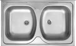 Chiuveta bucatarie inox doua cuve culoare crom Deante, Tango imagine