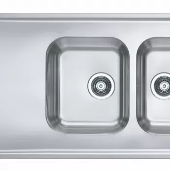 Chiuveta bucatarie inox satin cu doua cuve si picurator Alveus Classic Pro 100 imagine