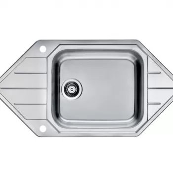 Chiuveta bucatarie inox satin cu o cuva si picurator, reversibila, Alveus Praktik 130 imagine