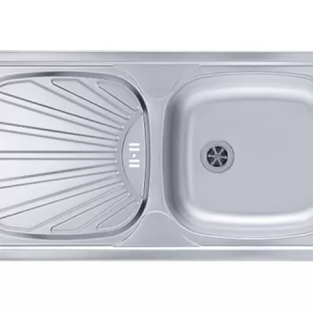 Chiuveta bucatarie inox satin cu picurator, stanga, Alveus Basic 80 imagine