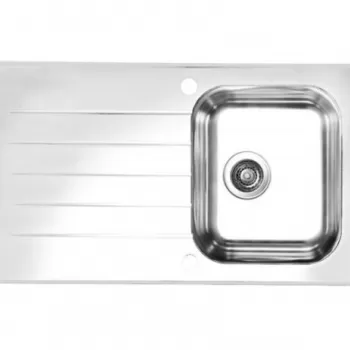 Chiuveta bucatarie inox si sticla alba Alveus Glassix 10 imagine