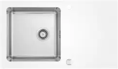 Chiuveta bucatarie inox si sticla cu picurator Deante, Pallas 0W2C imagine