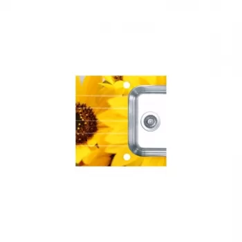 Chiuveta bucatarie inox si sticla personalizata, cuva dreapta, Alveus Crystalix 10 imagine