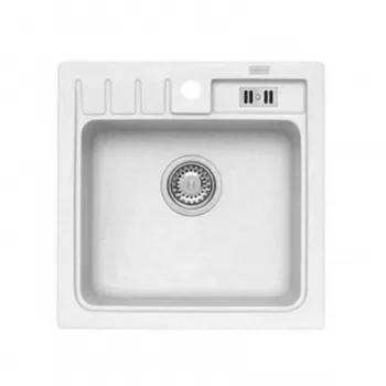 Chiuveta bucatarie patrata alb mat Alveus Niagara 20 imagine