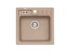 Chiuveta bucatarie patrata bej melange, Alveus Niagara 20 imagine