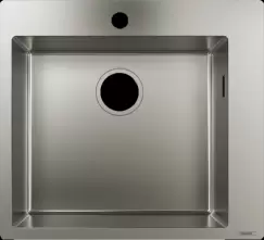 Chiuveta bucatarie patrata inox crom lucios Hansgrohe 43301800 imagine