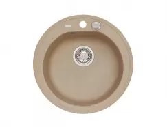 Chiuveta bucatarie rotunda bej melange, Alveus Niagara 10 imagine