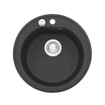 Chiuveta bucatarie rotunda negru carbon Alveus Niagara 10 imagine