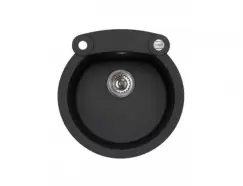 Chiuveta bucatarie rotunda negru carbon, Alveus rock roll 10 imagine