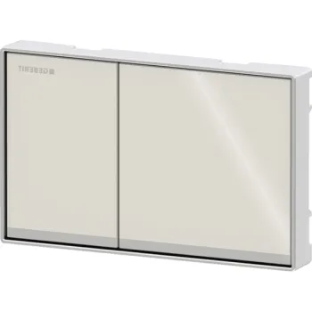 Clapeta actionare rezervor wc, gri nisip   sticla lucioasa cu banda de design sticla acoperita cu oglinda, Geberit Omega60 imagine