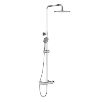 Coloana de dus Cersanit City oval, baterie termostatata, crom lucios imagine