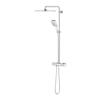 Coloana de dus crom cu baterie termostatata Grohe Rainshower Smartactive imagine