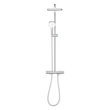 Coloana de dus crom cu baterie termostatata Grohe Tempesta 250 Cube imagine