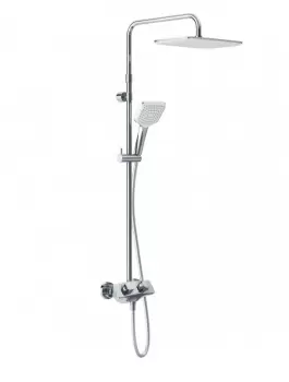 Coloana de dus crom cu baterie termostatata Kludi Cockpit Explorer 8005005-00 imagine
