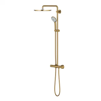 Coloana de dus cu baterie termostatata Grohe Euphoria System 310 auriu periat Cool Sunrise imagine