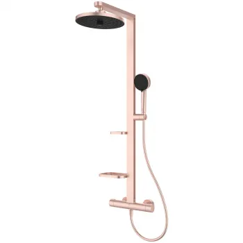 Coloana de dus cu baterie termostatata Ideal Standard Alu+ rose mat imagine