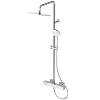 Coloana de dus cu baterie termostatata Ideal Standard Ceratherm C100 crom lucios imagine