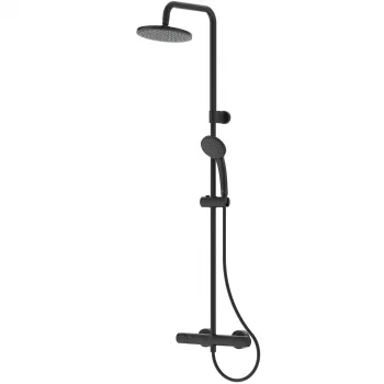 Coloana de dus cu baterie termostatata Ideal Standard Ceratherm Flex T25 negru mat imagine