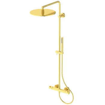 Coloana de dus cu baterie termostatata Ideal Standard Ceratherm T125 auriu periat imagine