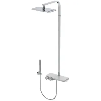 Coloana de dus cu baterie termostatata si etajera Ideal Ceratherm S200 crom lucios imagine