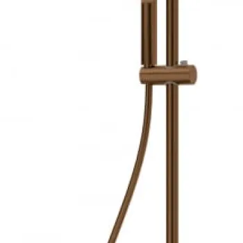 Coloana de dus  cu palarie, para de dus si baterie cu termostat, bronz, Deante Therm imagine