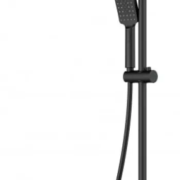 Coloana de dus Deante Alpinia cu baterie cada pipa mobila, negru mat imagine