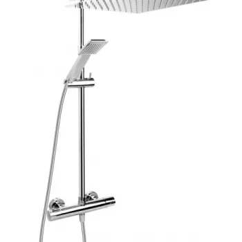Coloana de dus FDesign Anima Quadro, baterie termostatata, crom lucios imagine