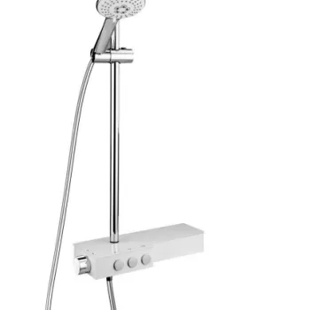 Coloana de dus FDesign Tempra, baterie monocomanda, crom alb imagine