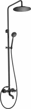 Coloana dus cu baterie cada baie si para de dus culoare neagra Deante, Temisto imagine