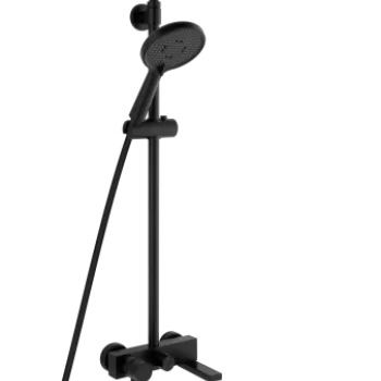 Coloana dus cu baterie cada dus si bara dus reglabila, nergu mat, ZAFFIRO imagine