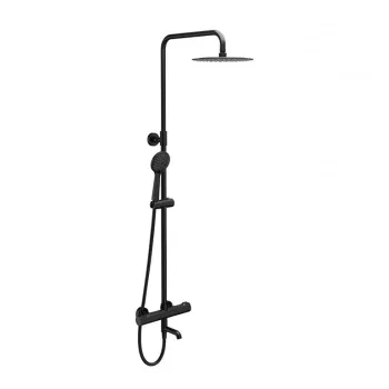 Coloana dus cu baterie termostatata neagra cu 3 functii de curgere, Cersanit City imagine