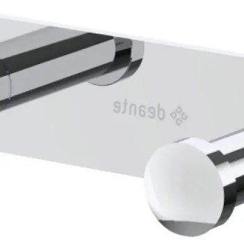 Cuier de baie crom lucios, cu 2 agatatori, fixari ascunse, Deante Jasmin imagine