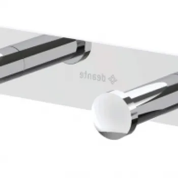 Cuier de baie crom lucios, cu 4 agatatori, fixari ascunse, Deante Jasmin imagine