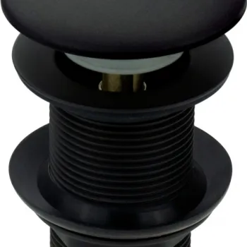 Dop pentru lavoar din granit, negru, Deante Click-Clack imagine