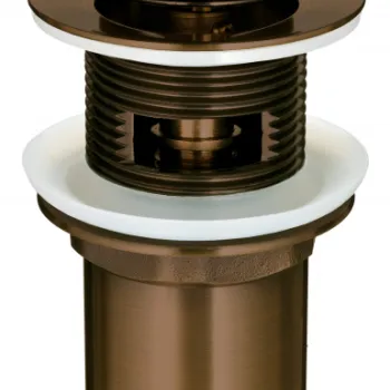 Dop pentru lavoar sau bideu, bronz periat, Deante Click-Clack imagine