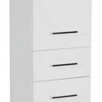 Dulap baie Cersanit Olivia, 2 usi si un sertar, 180 cm, alb imagine